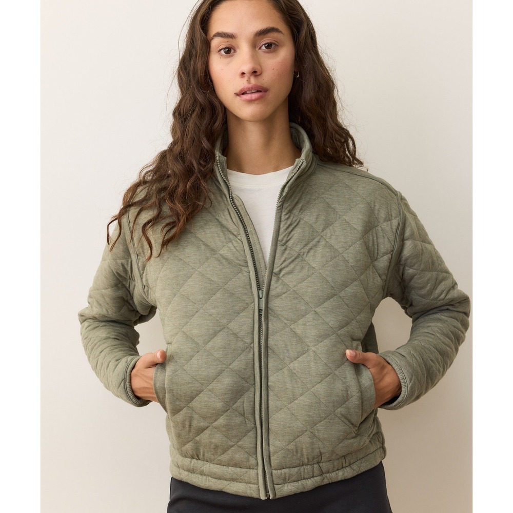 Marine Layer Corbet Quilted Jacket Olive Small New With Tags